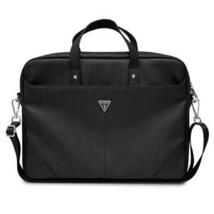 Guess Saffiano Triangle Logo Computer Bag 15/16″ Black
