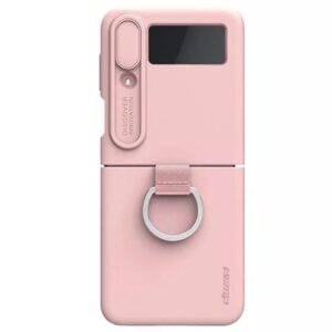 NILLKIN CamShield Silky Silikonový Kryt pro Samsung Galaxy Z Flip 4 5G Misty Pink